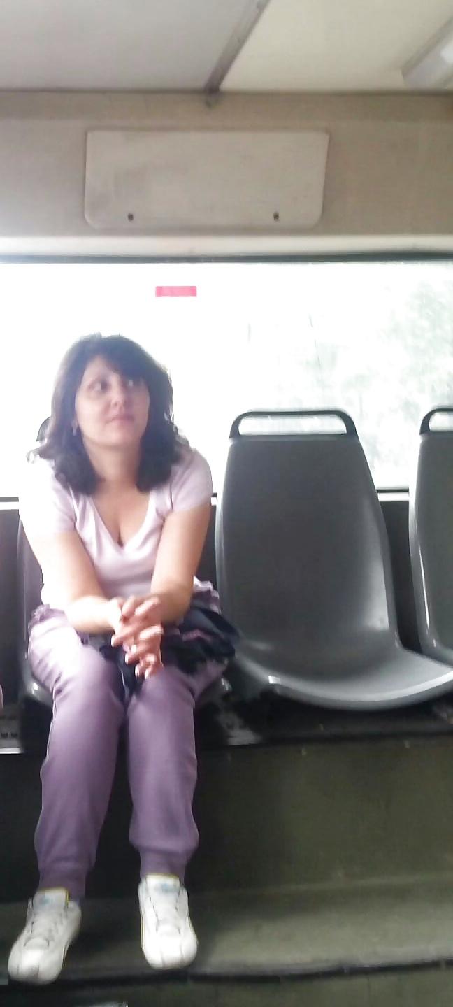 22P Spy old + young in bus, tram romanian