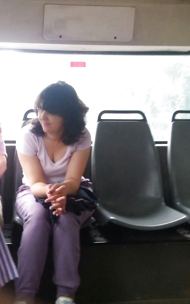 22P Spy old + young in bus, tram romanian