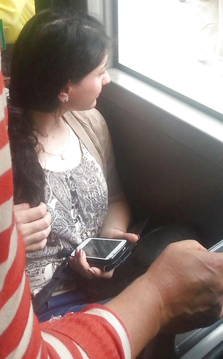 22P Spy old + young in bus, tram romanian