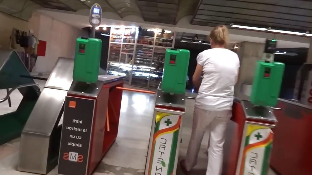 25P Spy mature street, subway, bus romanian
