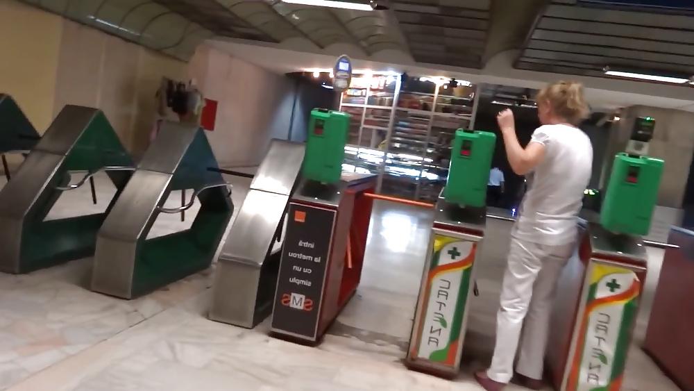 25P Spy mature street, subway, bus romanian
