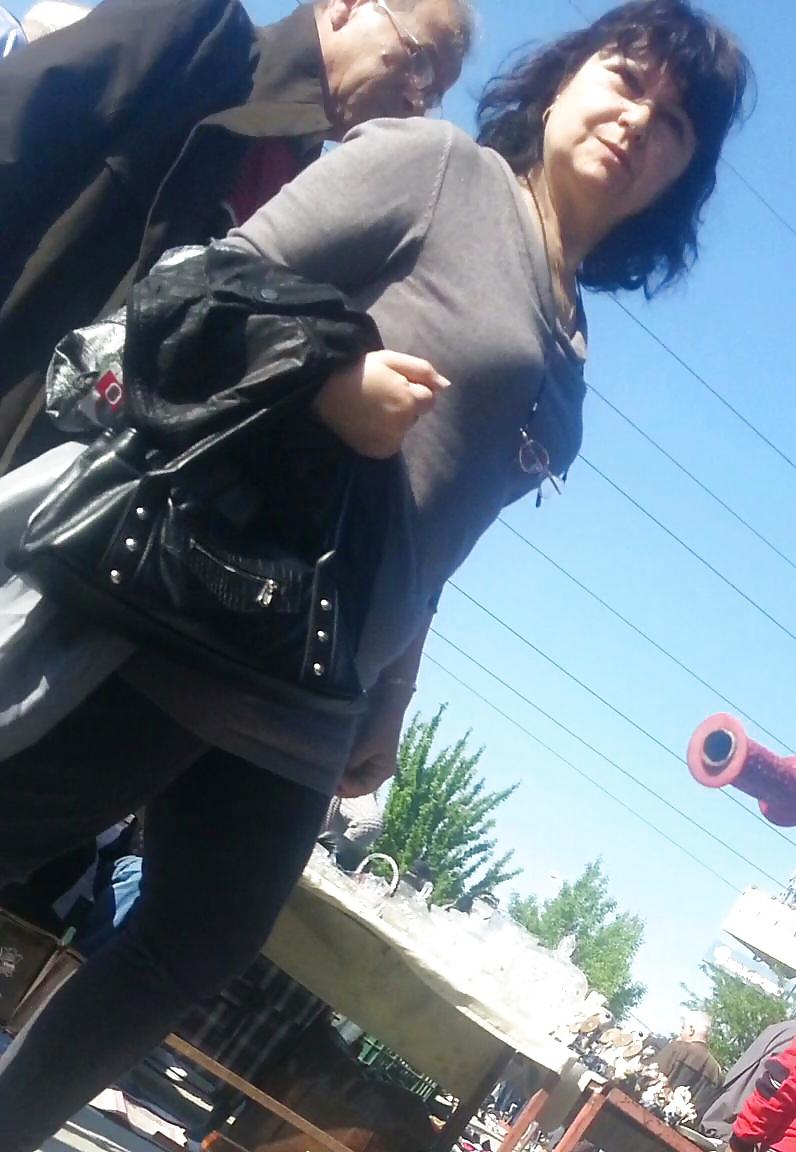 25P Spy mature street, subway, bus romanian
