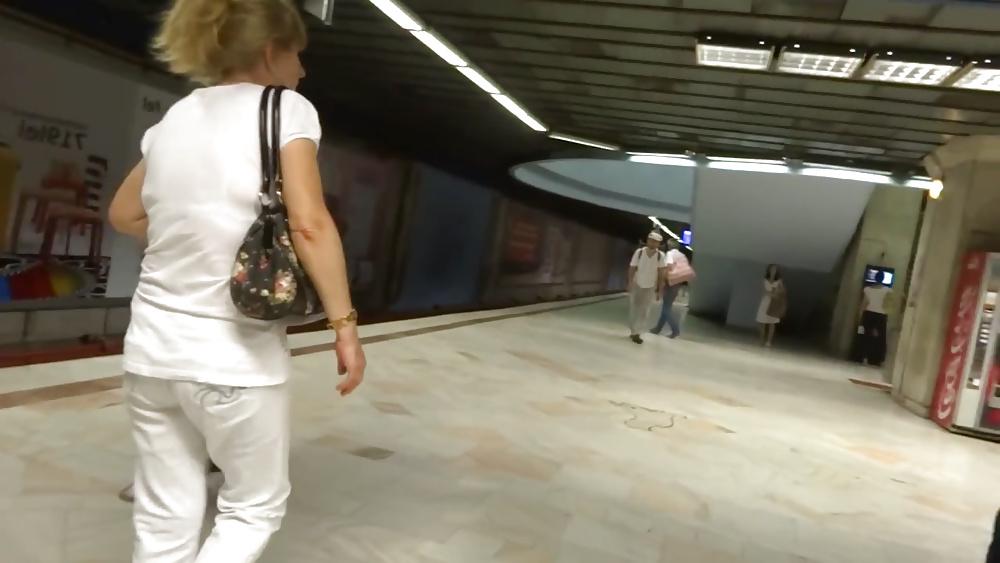 25P Spy mature street, subway, bus romanian