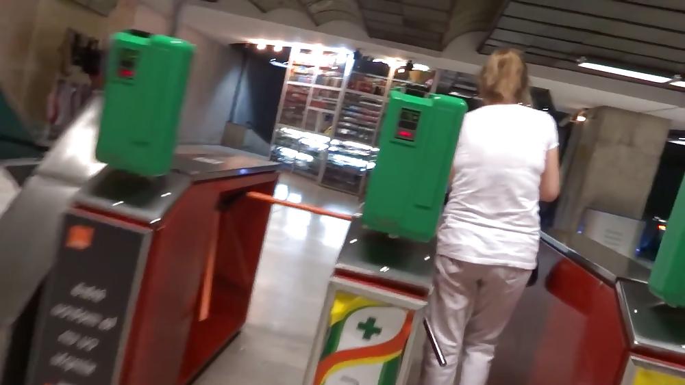25P Spy mature street, subway, bus romanian