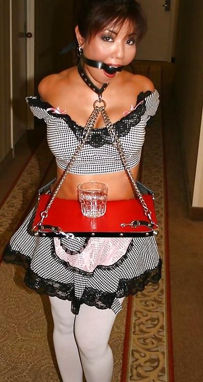 25P Slave Girls Serving as Human Drinks Trays