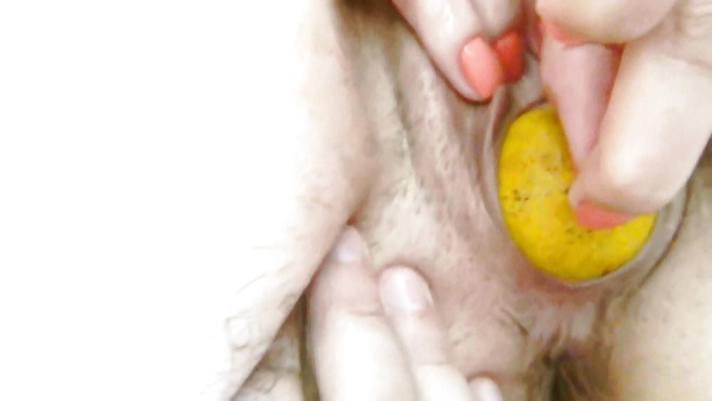 6P MARY PULLING OUT THE LEMON FROM PUSSY