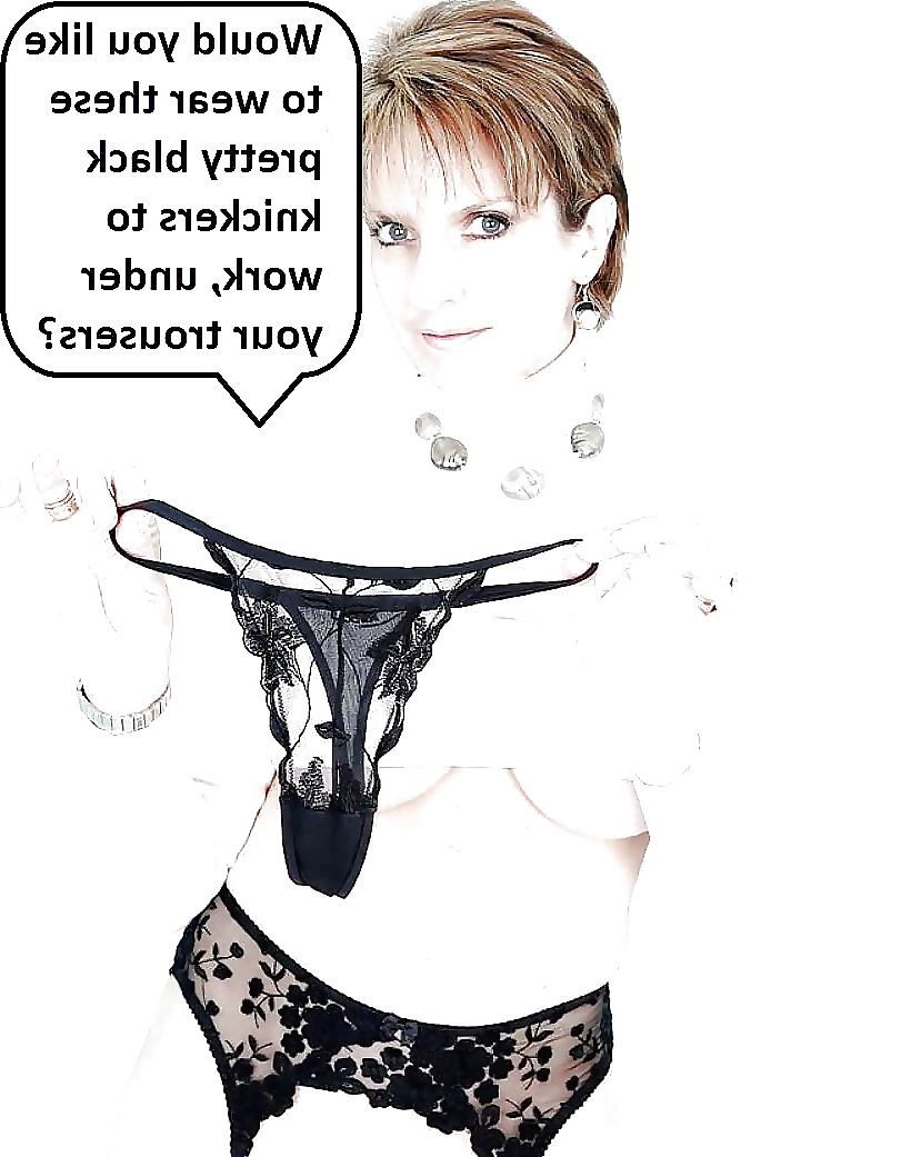 25P Femdom Sissy Pantie Captions