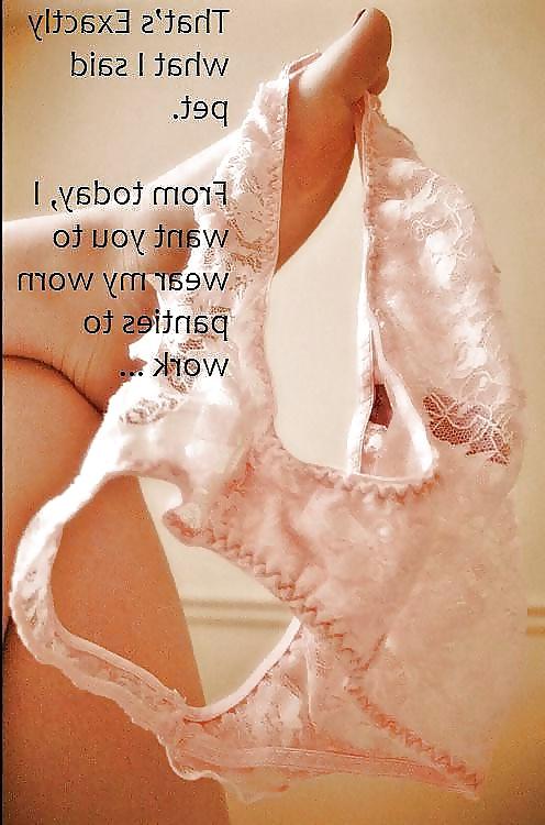 25P Femdom Sissy Pantie Captions