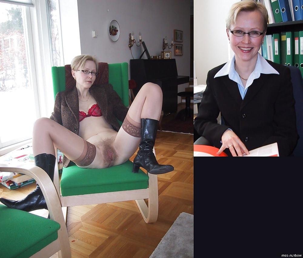 25P Bottomless and Hairy Dressed & Undressed