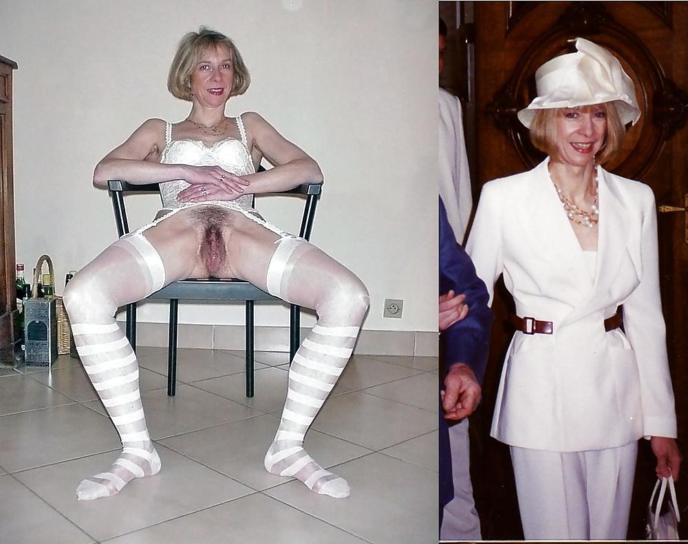 25P Bottomless and Hairy Dressed & Undressed