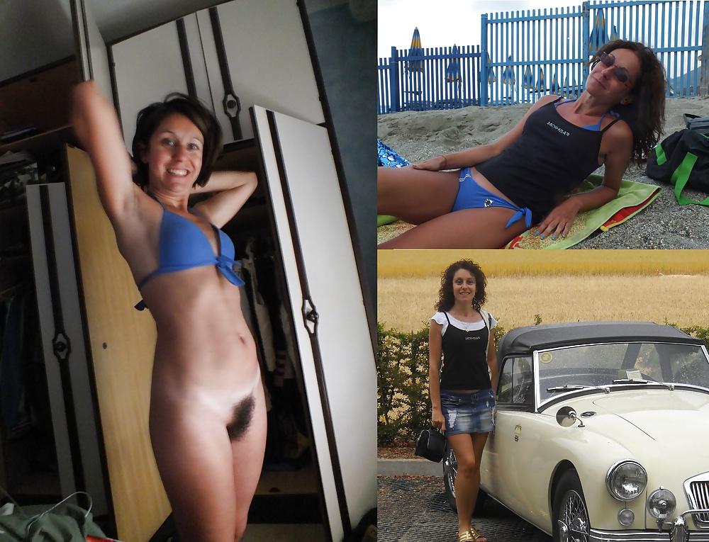 25P Bottomless and Hairy Dressed & Undressed