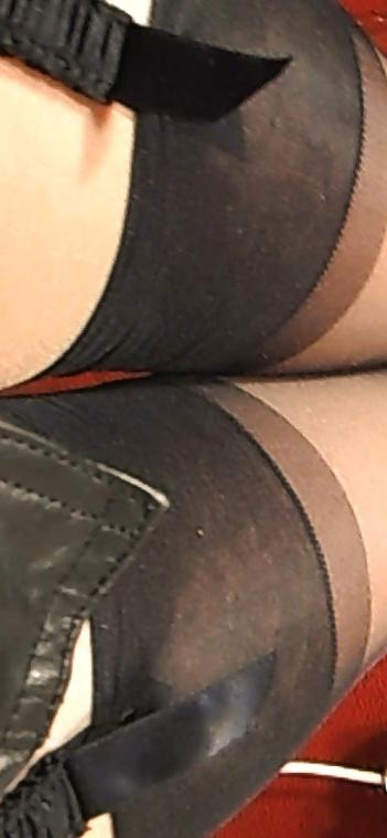 25P Sexy Satin Seamed Stockings