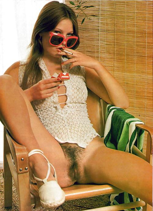 25P Bottomless and Hairy Smoking