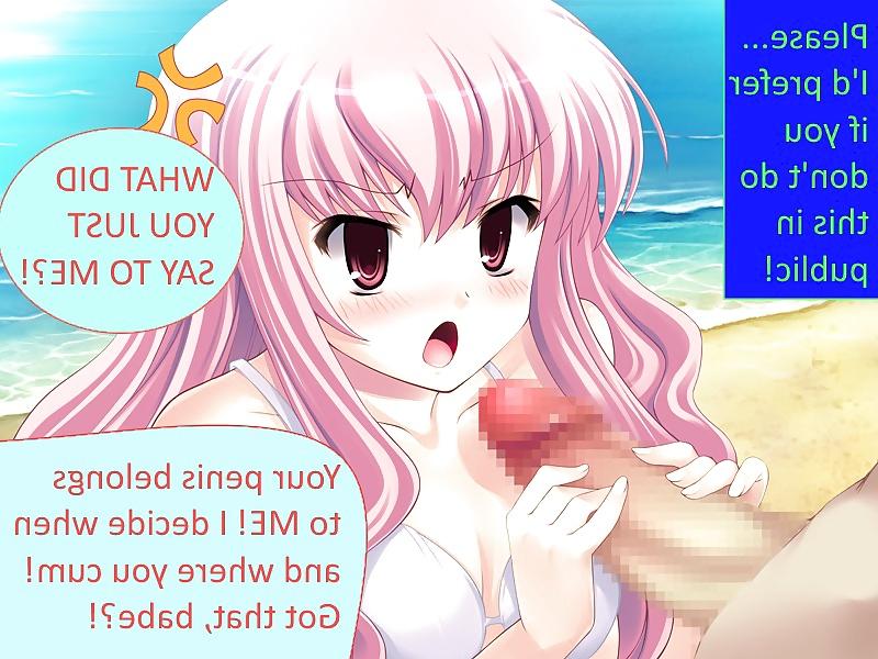 10P Hentai Captions: Beach Fun Time! 