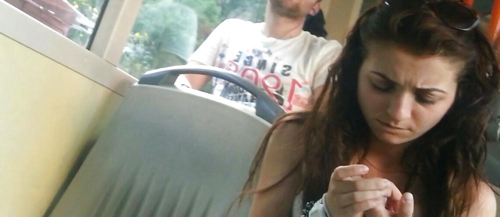 15P Spy old + young in bus romanian