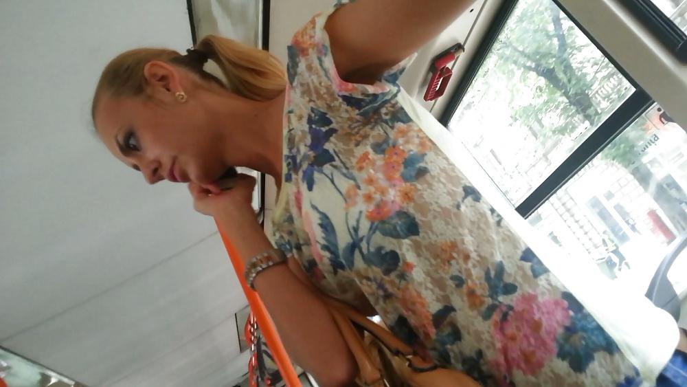 25P Spy old + young in bus romanian