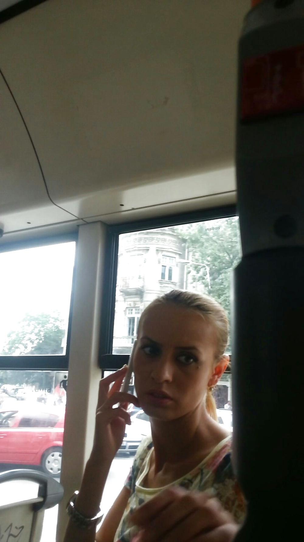 25P Spy old + young in bus romanian