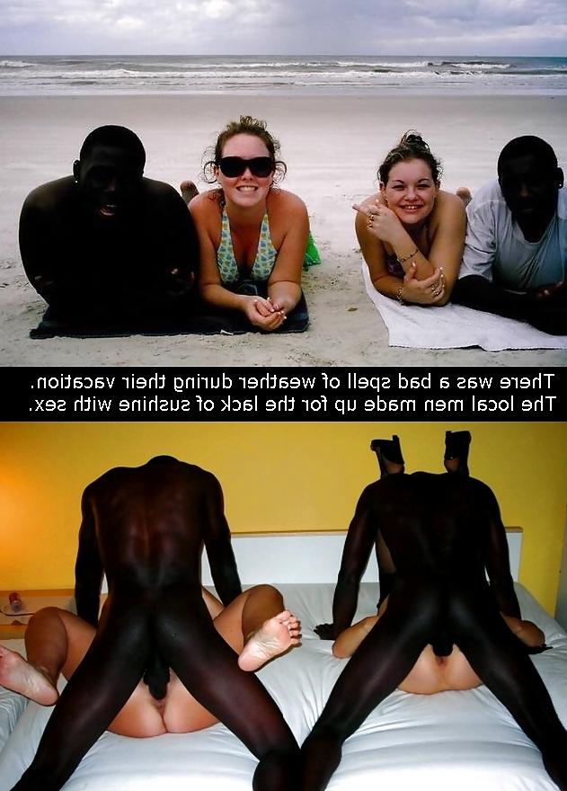 5P Interracial Vacation Beach Cuckold Caps 2