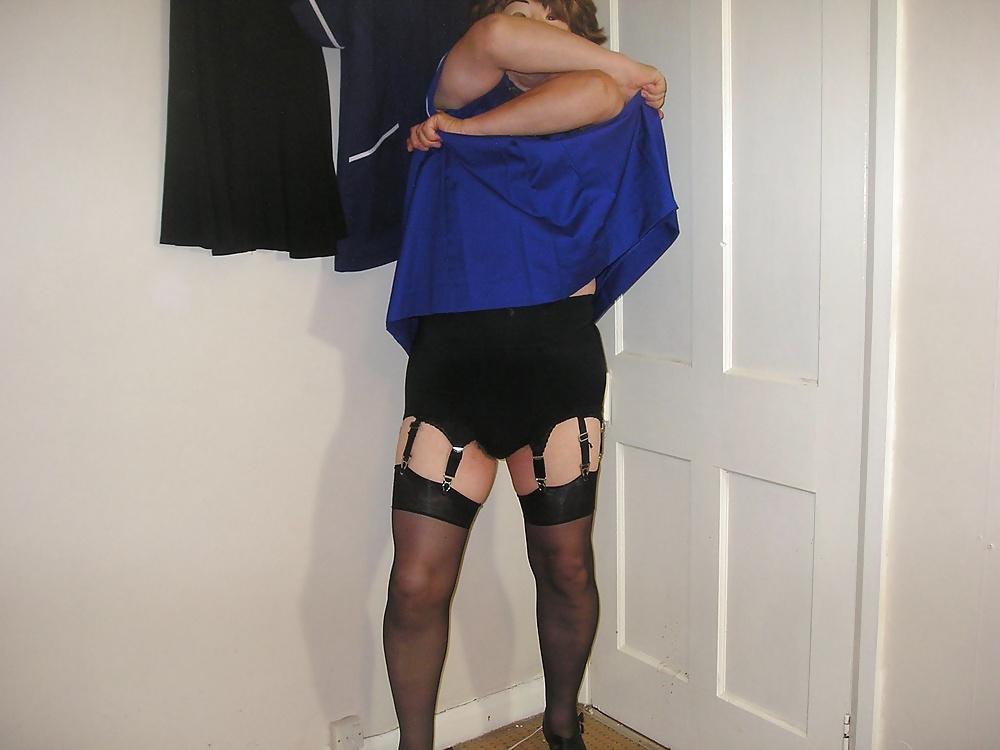 22P Nurse from work wearing black underwear.