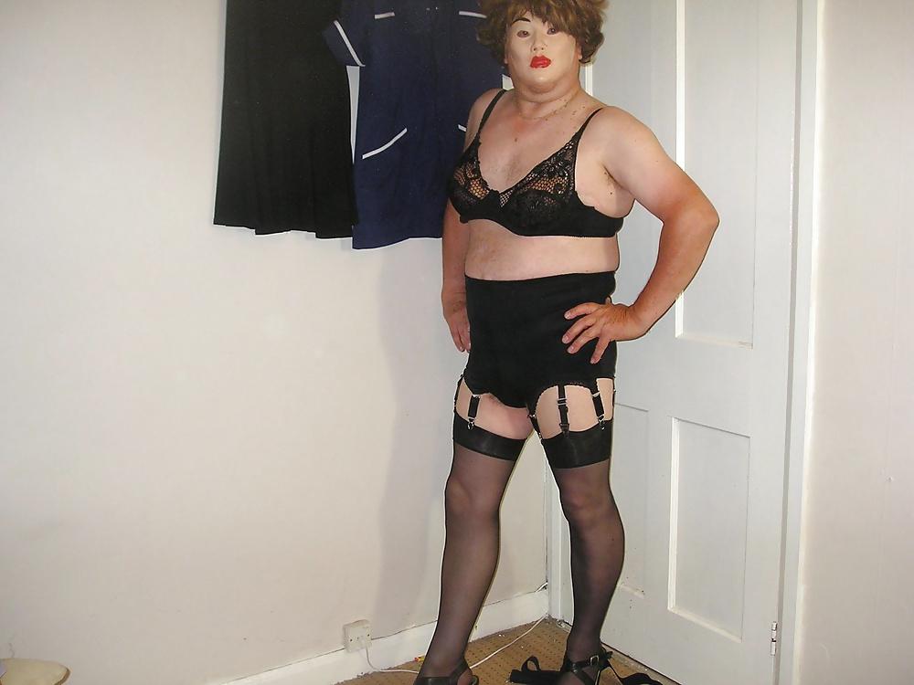 22P Nurse from work wearing black underwear.
