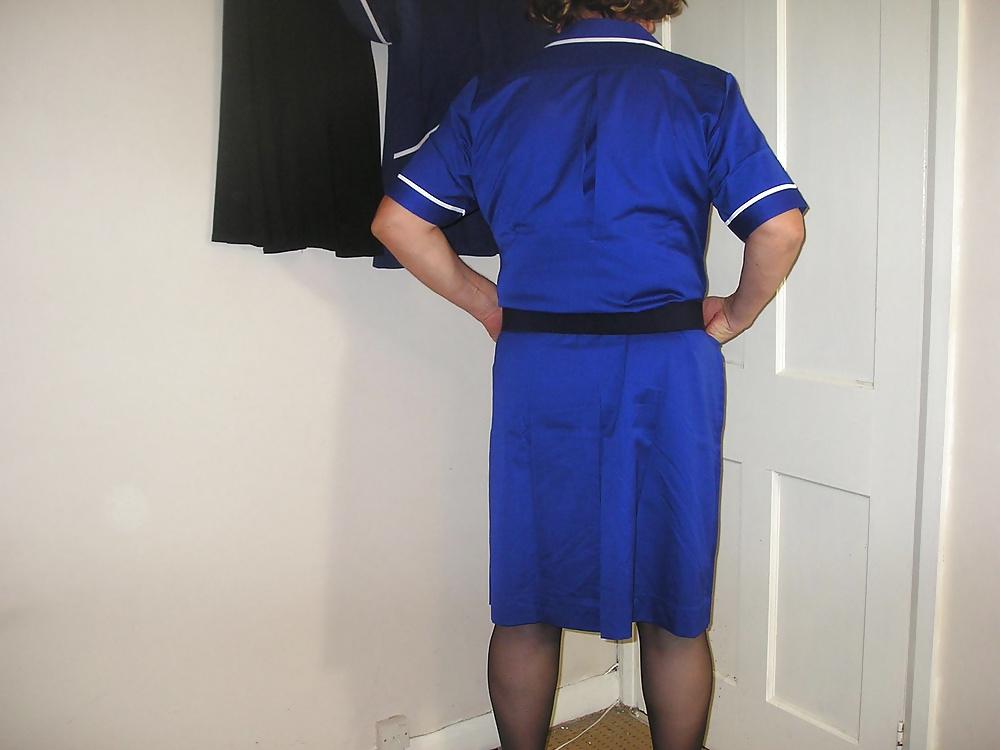 22P Nurse from work wearing black underwear.