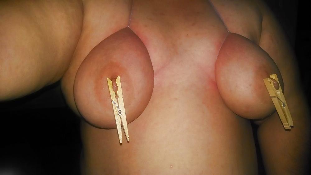 5P First time tying breasts.