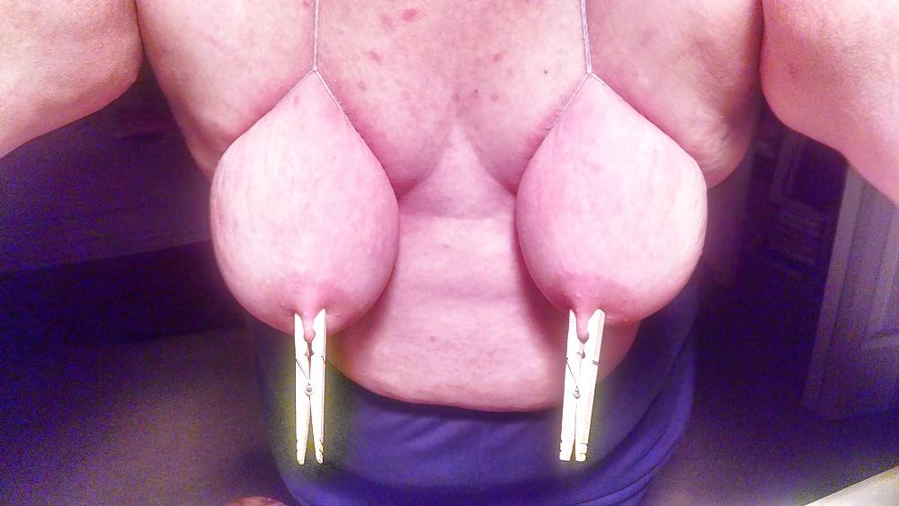 5P First time tying breasts.