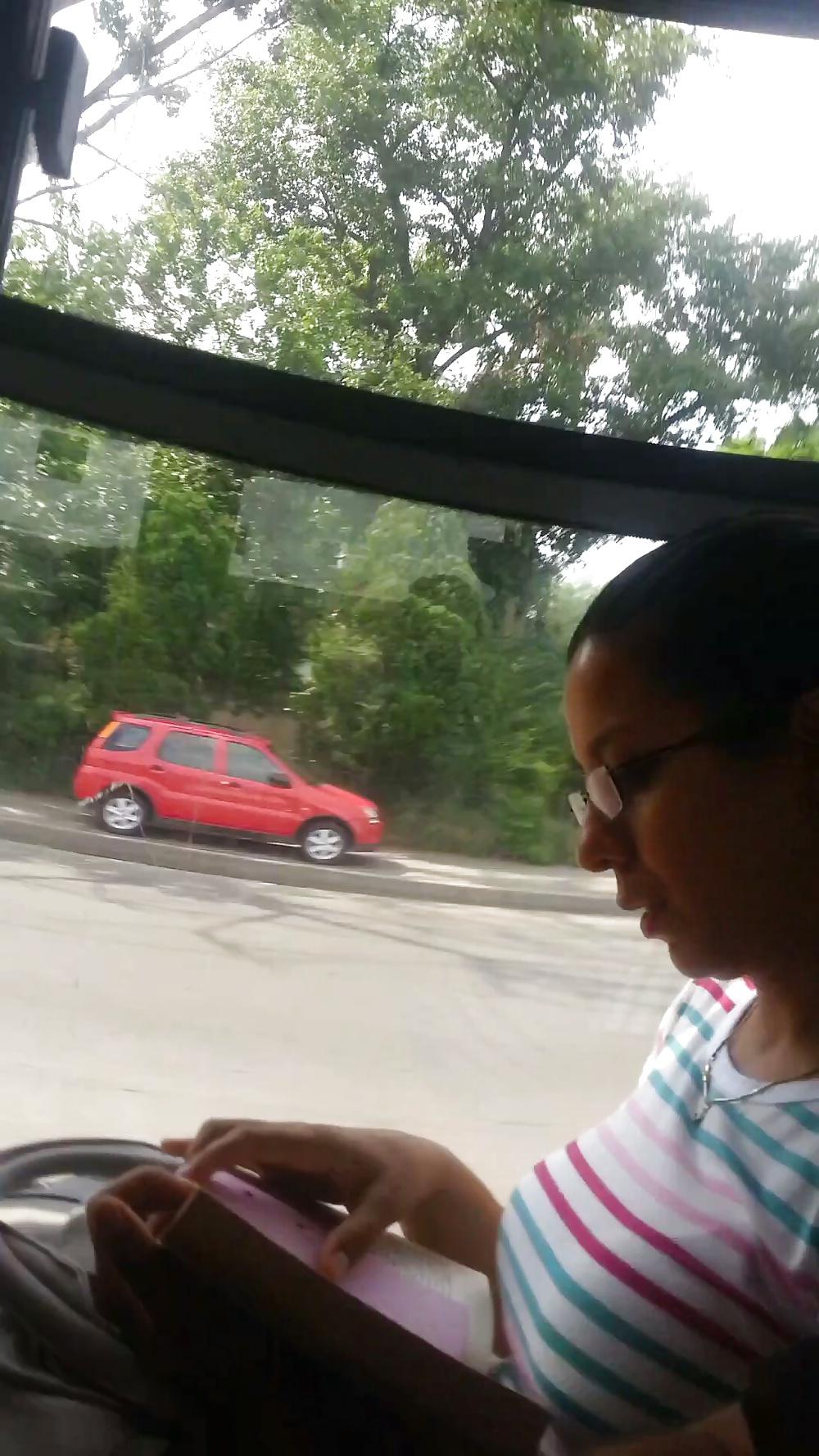 25P Spy old + young in bus romanian