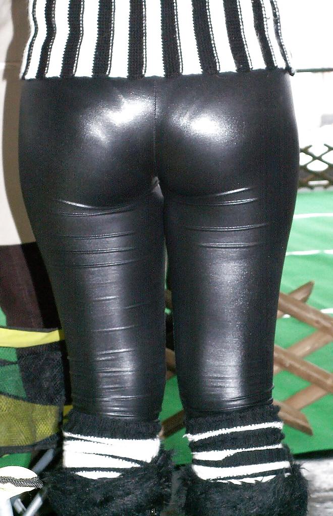 25P Wet-Look Spandex & Latex Leggings #4