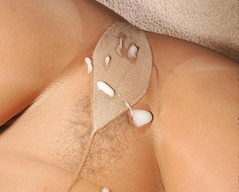 25P Brown nylon and cum