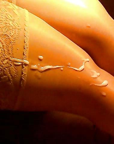 25P Brown nylon and cum