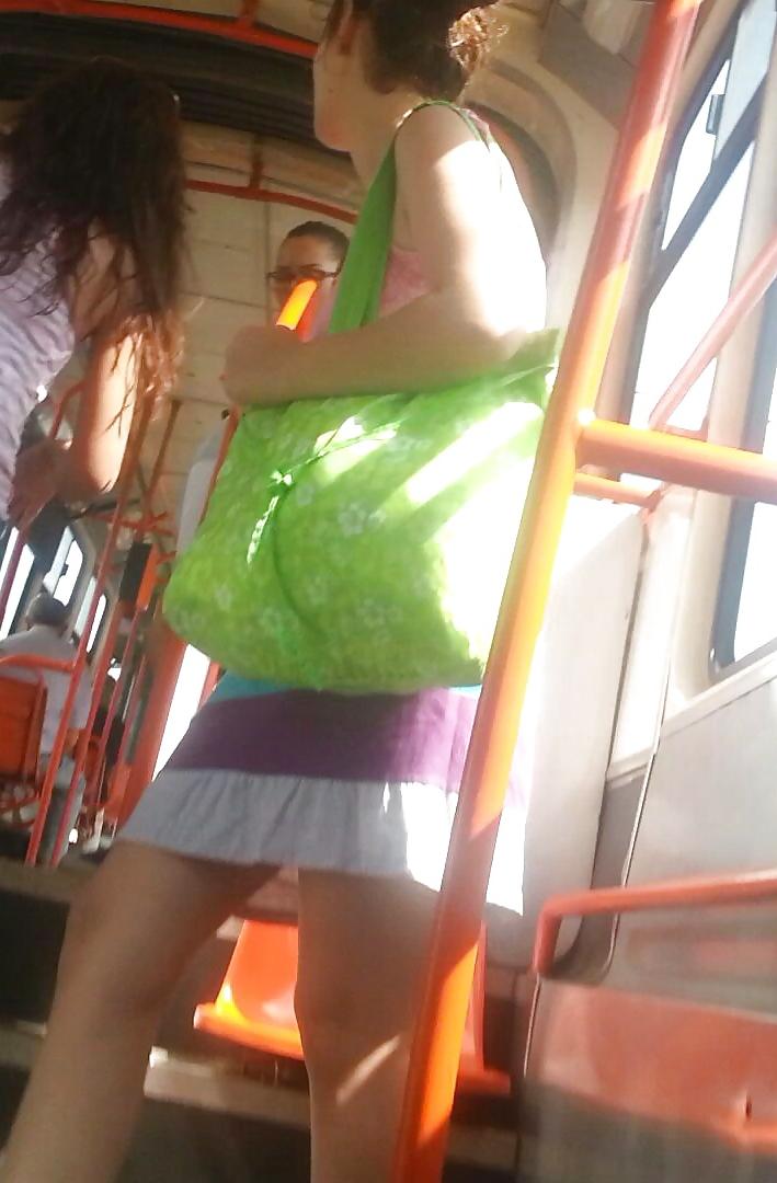 17P Spy sexy teens in bus feet, face and ass romanian