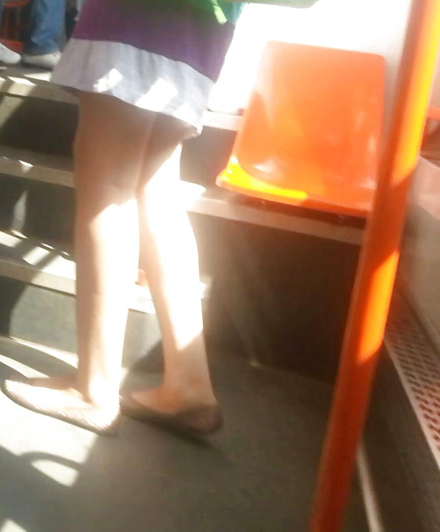 17P Spy sexy teens in bus feet, face and ass romanian