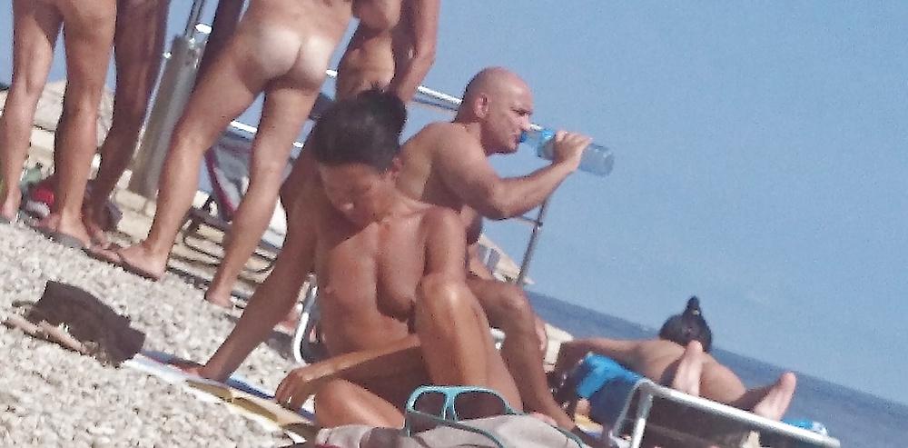 7P First time on nudist beach