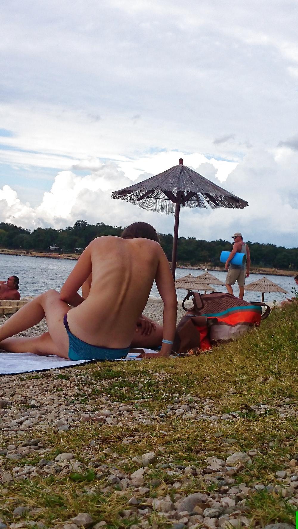 7P First time on nudist beach