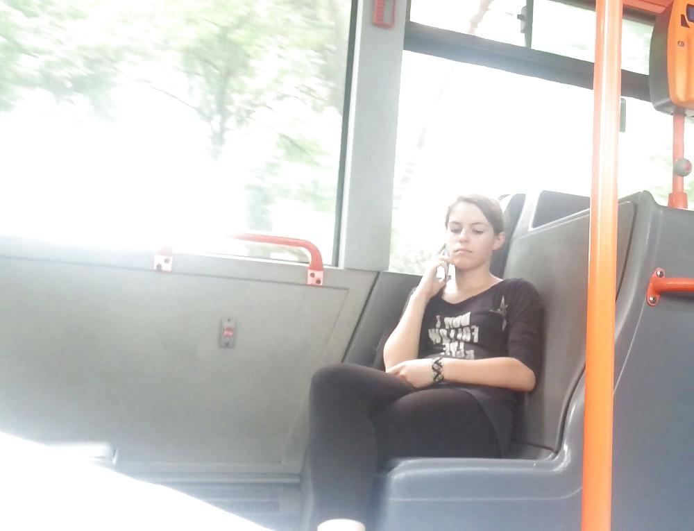 25P Spy old + young in bus romanian