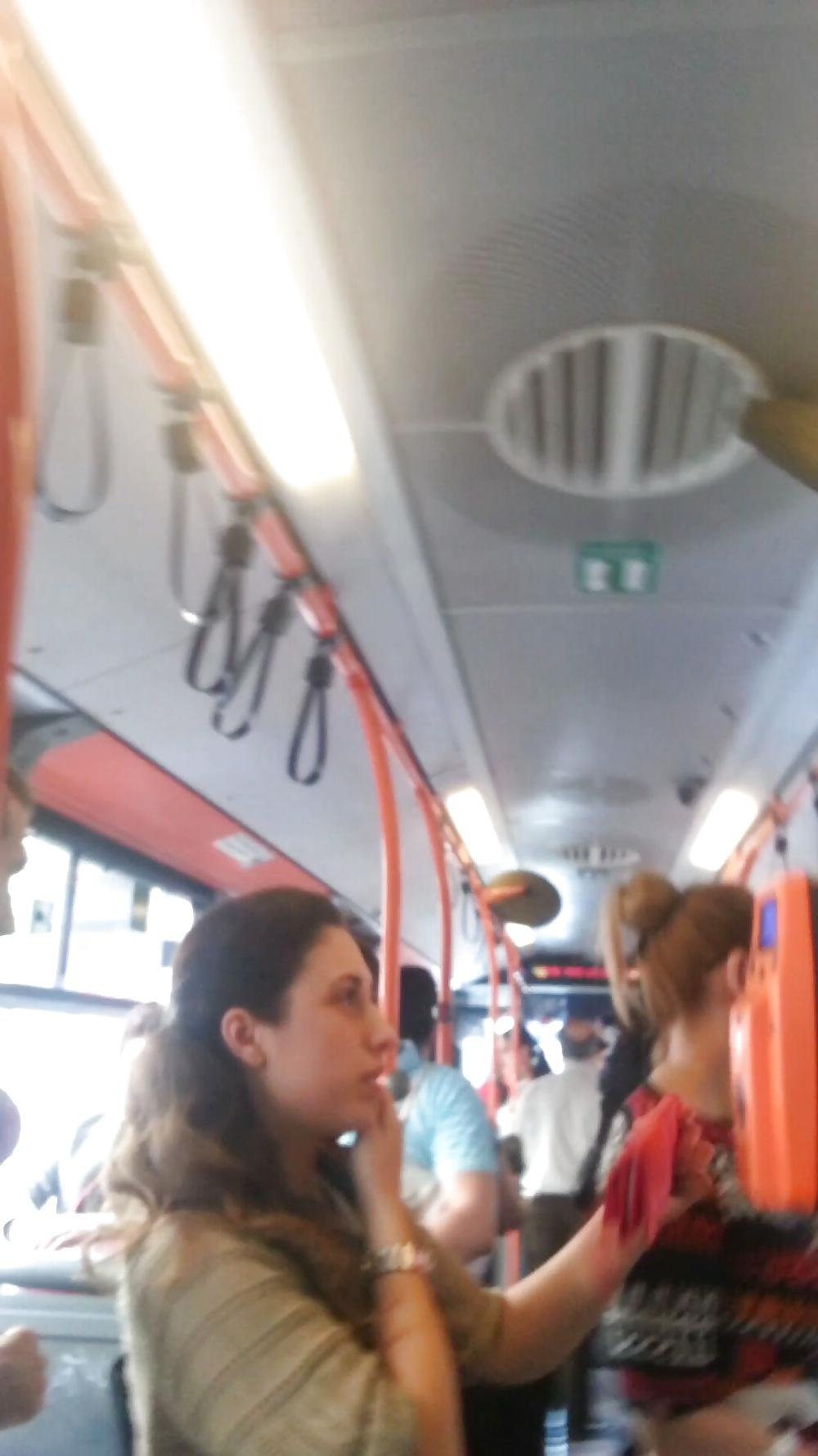 25P Spy old + young in bus romanian