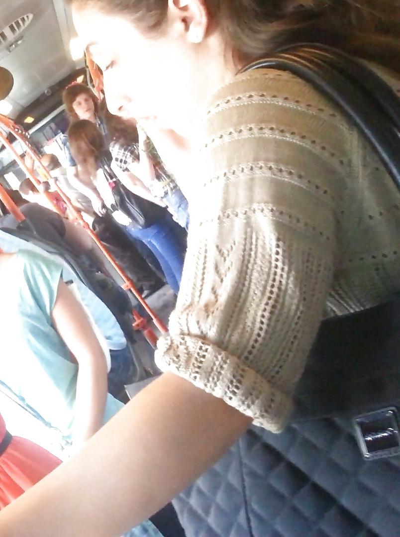 25P Spy old + young in bus romanian