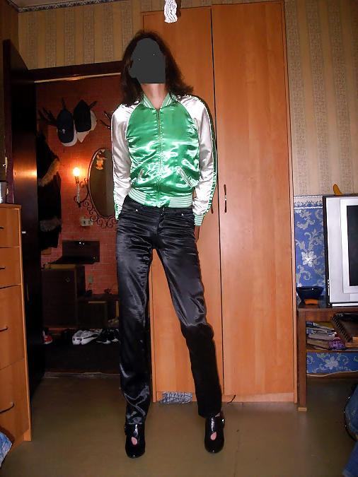 25P Girl in Satin Pajamas