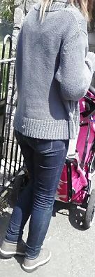 12P Tight Levi's Jeans Candid on bus