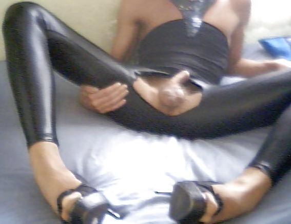 25P TransTeen in nylons, Latex and heelz
