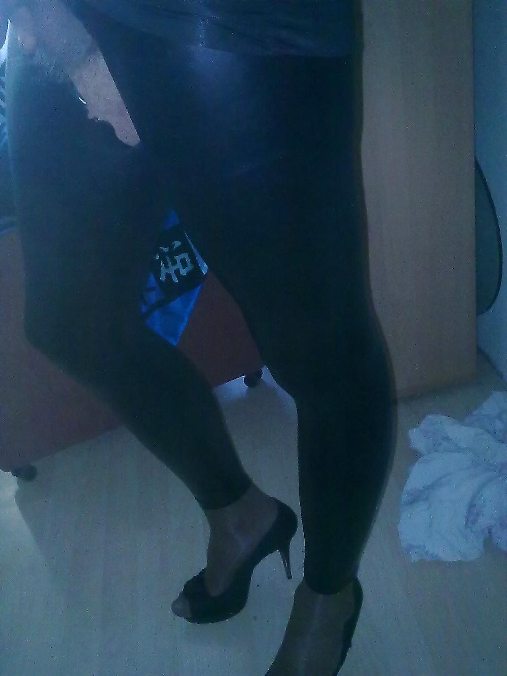 25P TransTeen in nylons, Latex and heelz