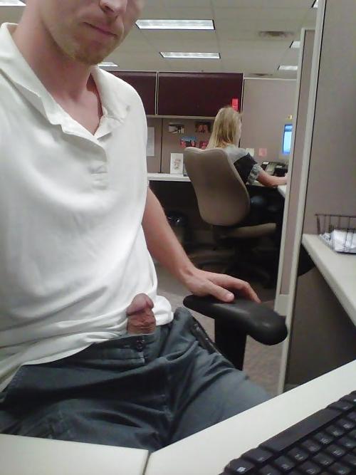25P Wanking at Work. Men on the job.