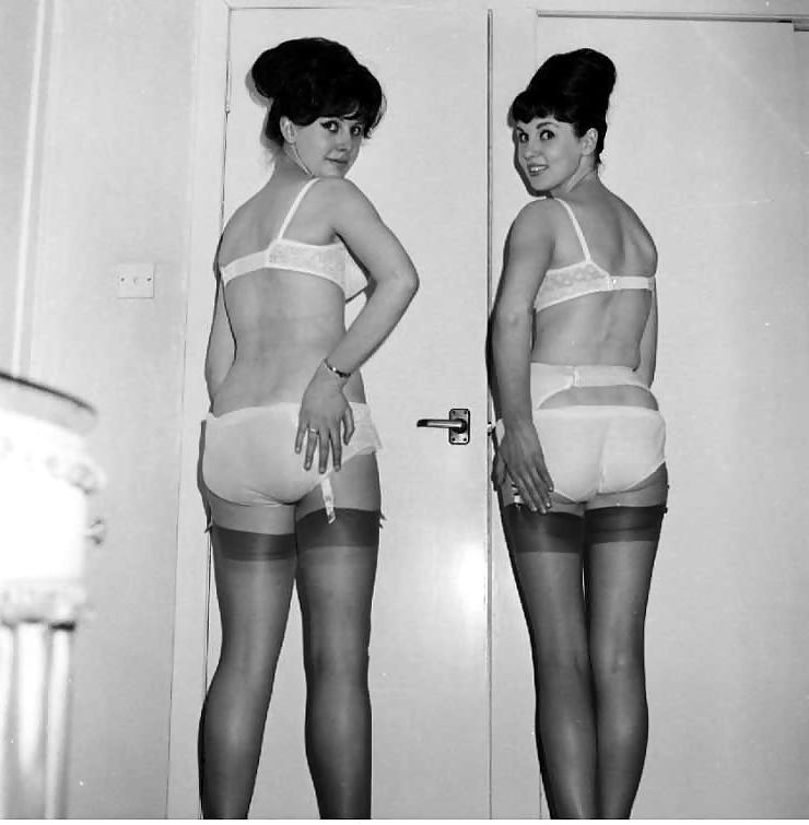 25P Vintage ladies wearing white panties 3. 