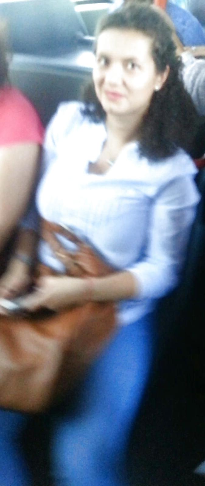 25P Spy sexy teens in bus and tram romanian