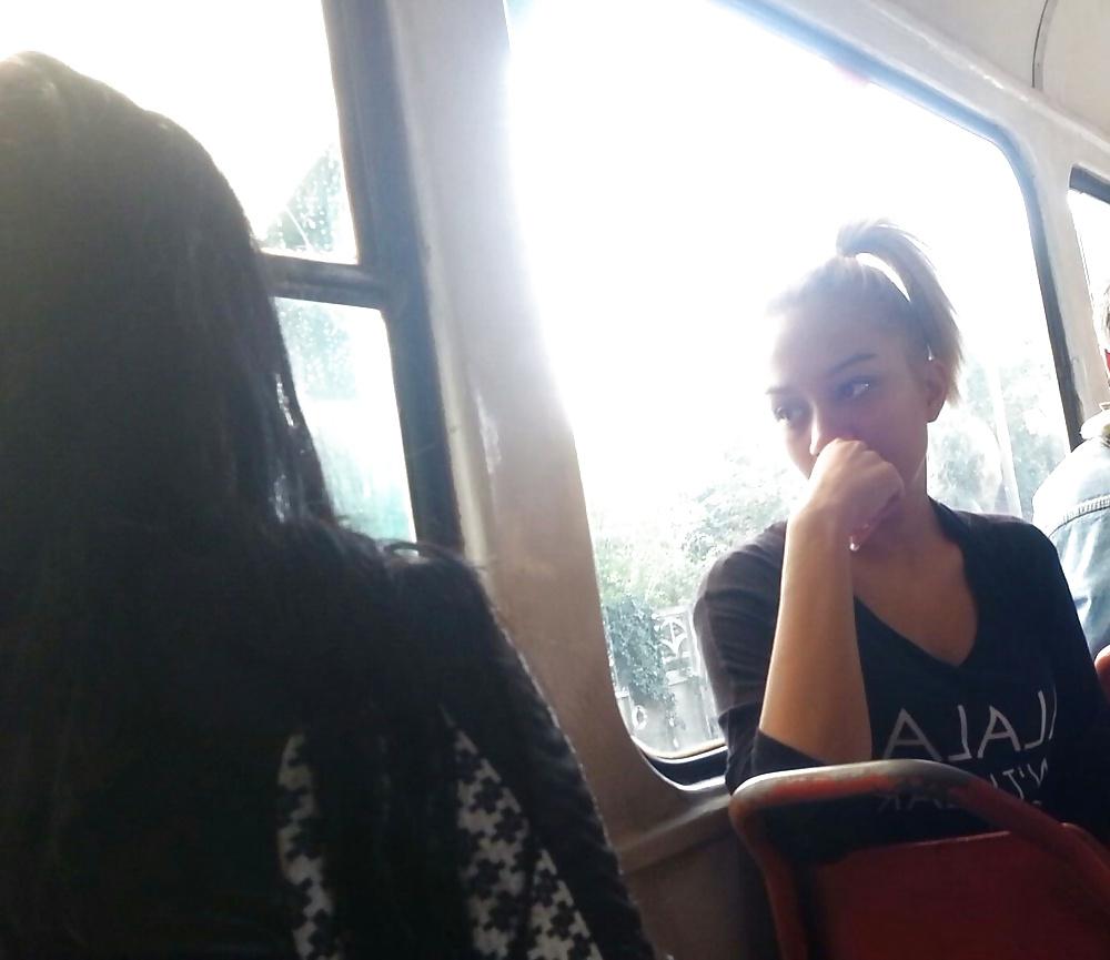 25P Spy sexy teens in bus and tram romanian
