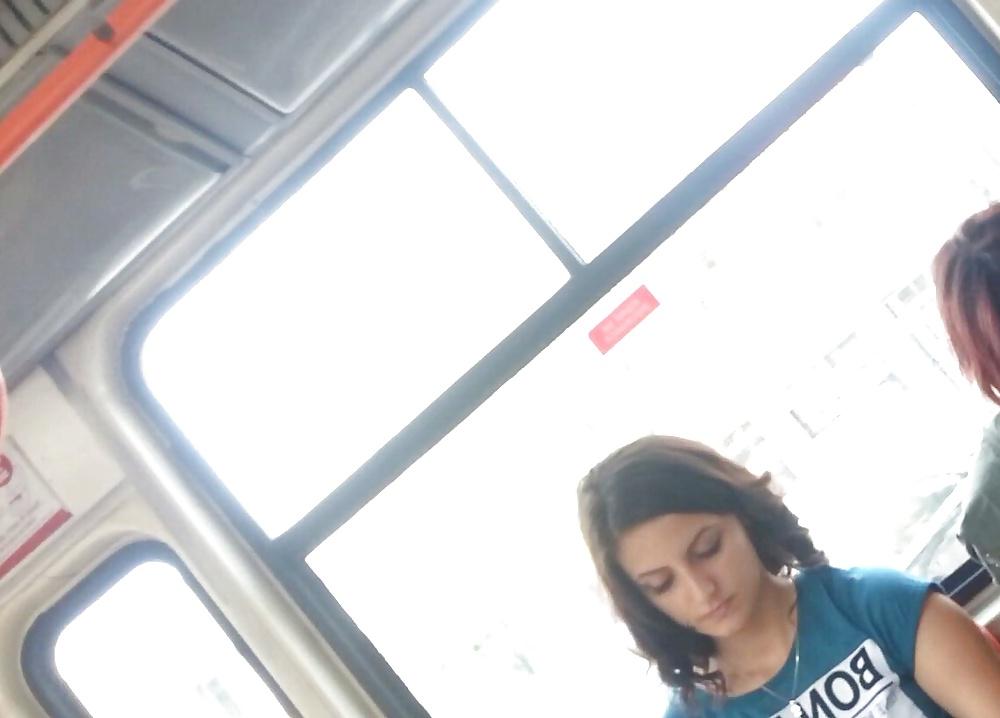 25P Spy sexy teens in bus and tram romanian
