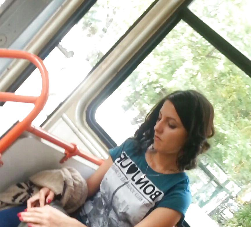 25P Spy sexy teens in bus and tram romanian