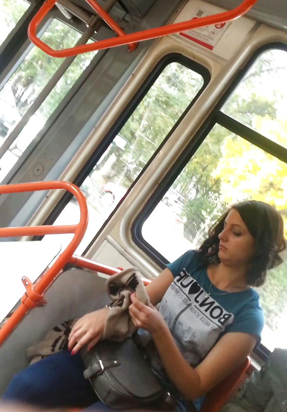 25P Spy sexy teens in bus and tram romanian