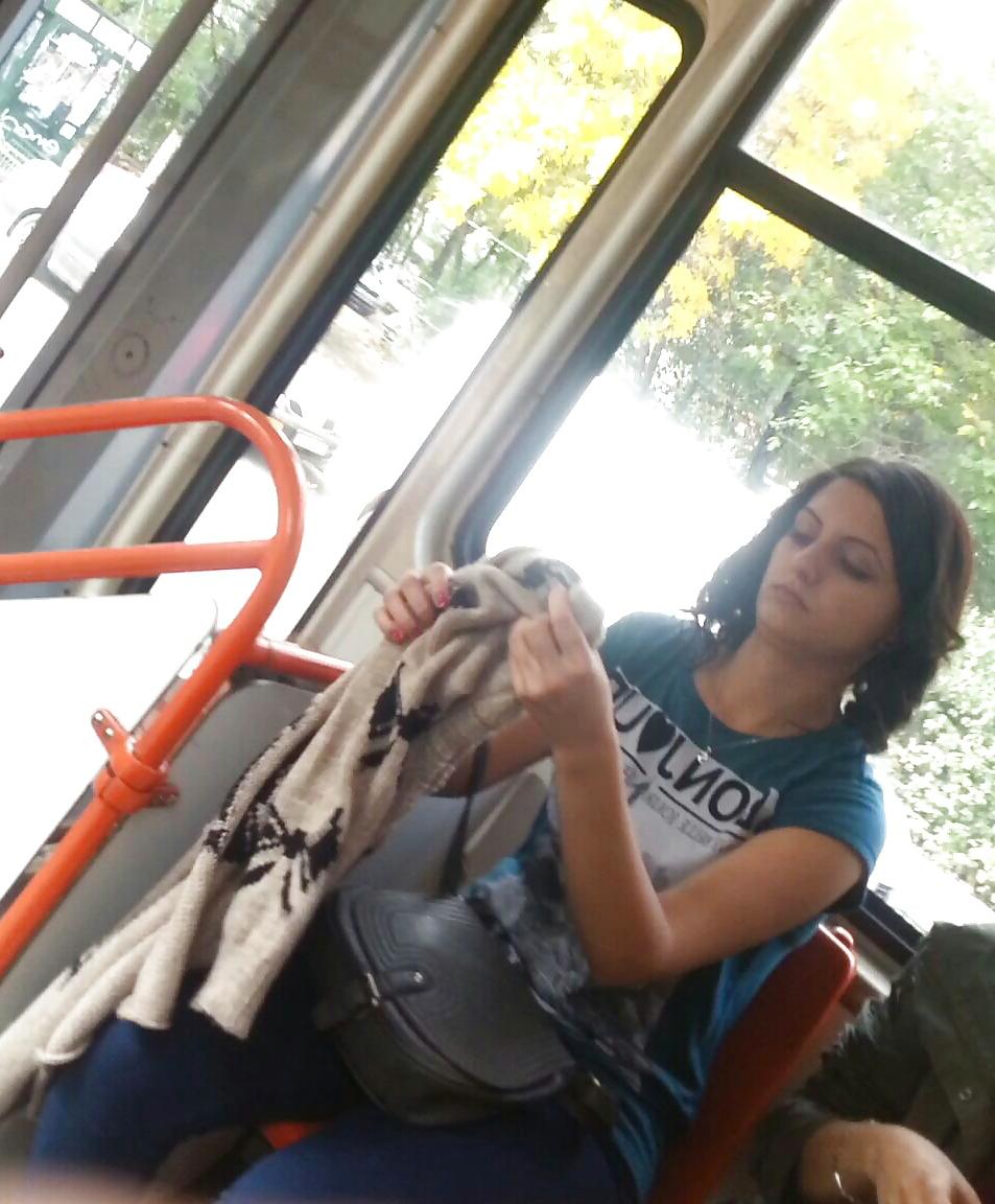 25P Spy sexy teens in bus and tram romanian